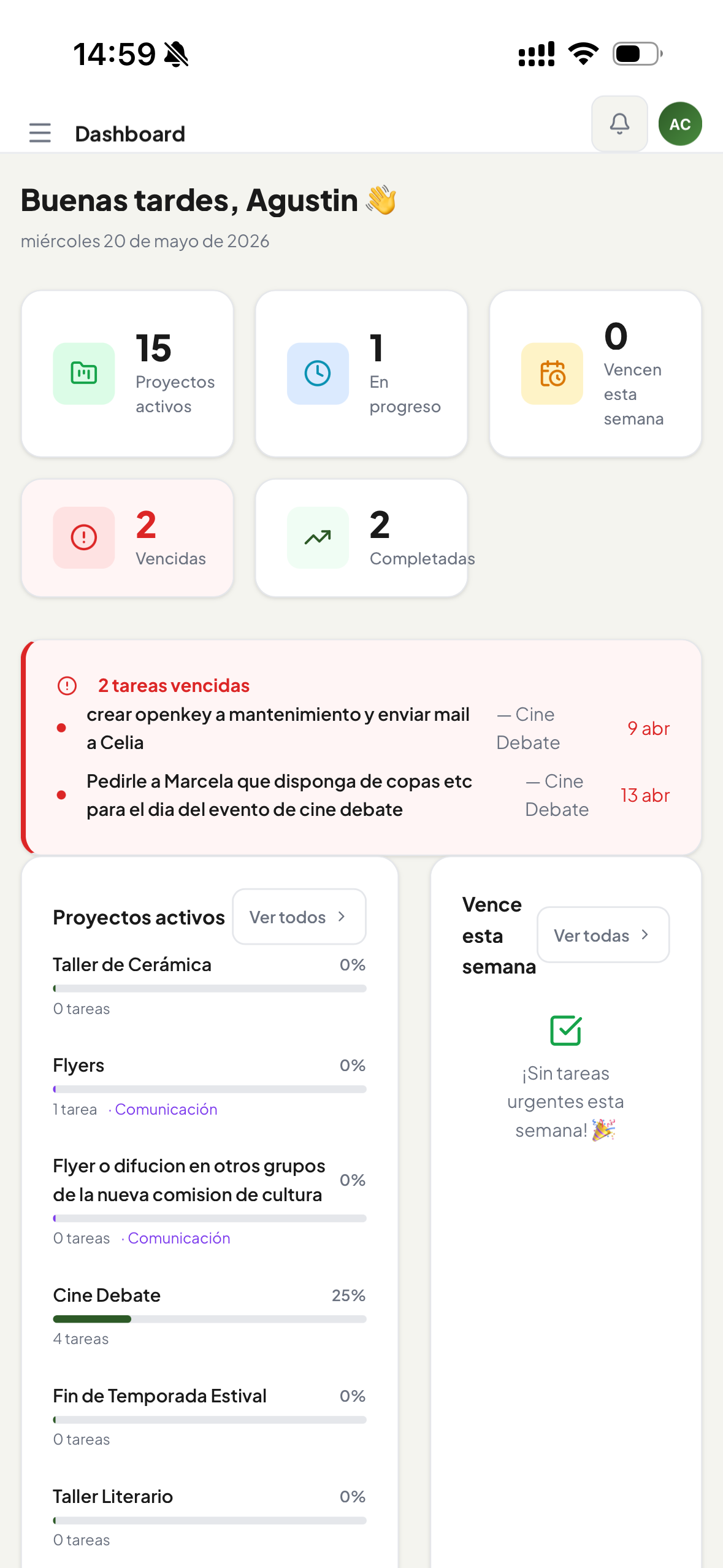 CRM responsive en celular